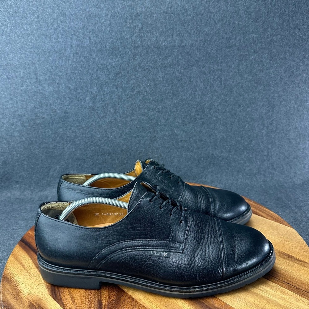 Mephisto Melchior Black Leather Cap Toe Oxford Air Relax Dress Shoes Mens 12
